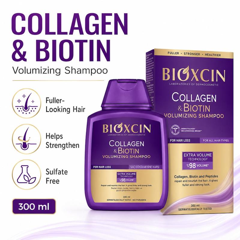 BIOXCIN Volume Shampoo Collagen Biotin 300 ml