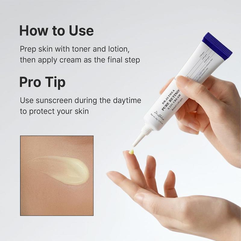 Dr.Althea Pure Retinol 0.15% Cream کرم رتینول دکتر آلتیا مناسب کاهش چین و چروک و بهبود بافت پوست