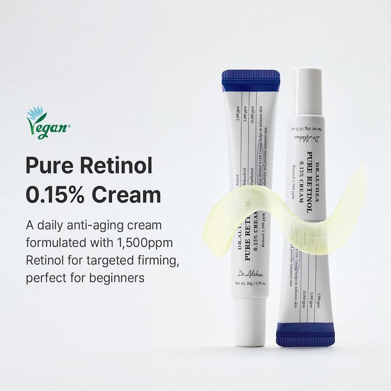 Dr.Althea Pure Retinol 0.15% Cream کرم رتینول دکتر آلتیا مناسب کاهش چین و چروک و بهبود بافت پوست