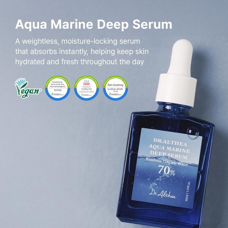Dr.Althea Aqua Marine Deep Serum سرم آبرسان دکتر آلتیا مناسب پوست خشک، حساس و کم‌آب