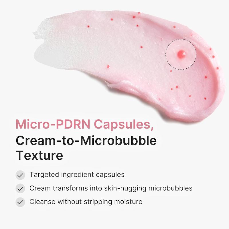 بافت کرمی و فوم غلیظ شوینده صورت Medicube PDRN Pink Glutathione Capsule Foam Cleanser