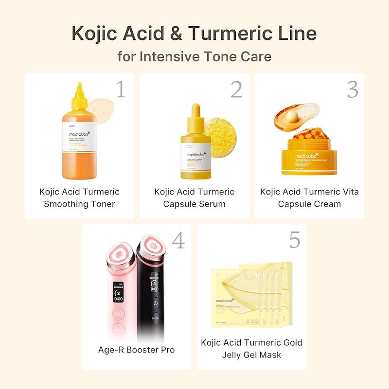کرم روشن کننده و ضد لک Medicube Kojic Acid Turmeric Vita Capsule Cream مناسب انواع پوست