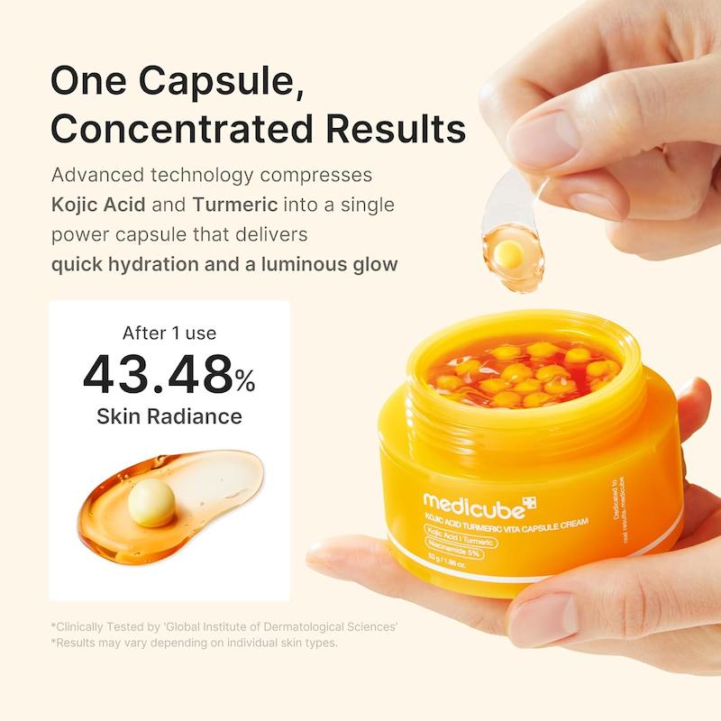 مای جانبی کرم Medicube Kojic Acid Turmeric Vita Capsule Cream