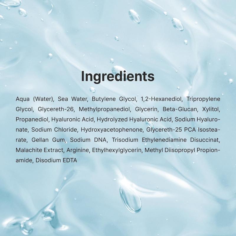 ترکیبات آبرسان Dr. Althea Aqua Marine Jelly Mist شامل مواد دریایی و هیالورونیک اسید