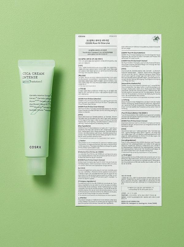 بسته‌بندی کرم COSRX Pure Fit Cica Cream Intense