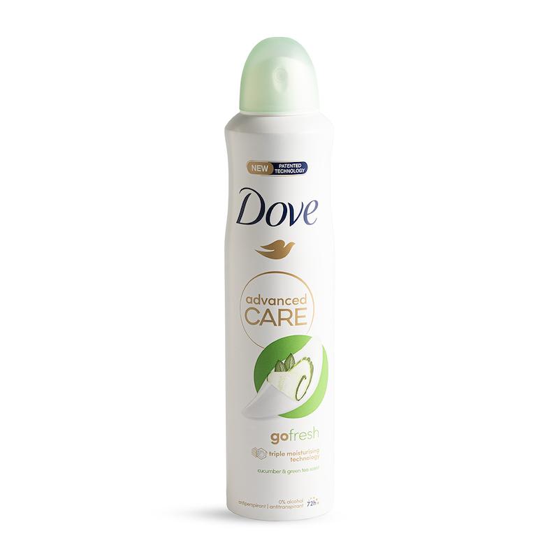 اسپری ضد تعریق زنانه داو Advanced Care Go Fresh با رایحه خیار و چای سبز
