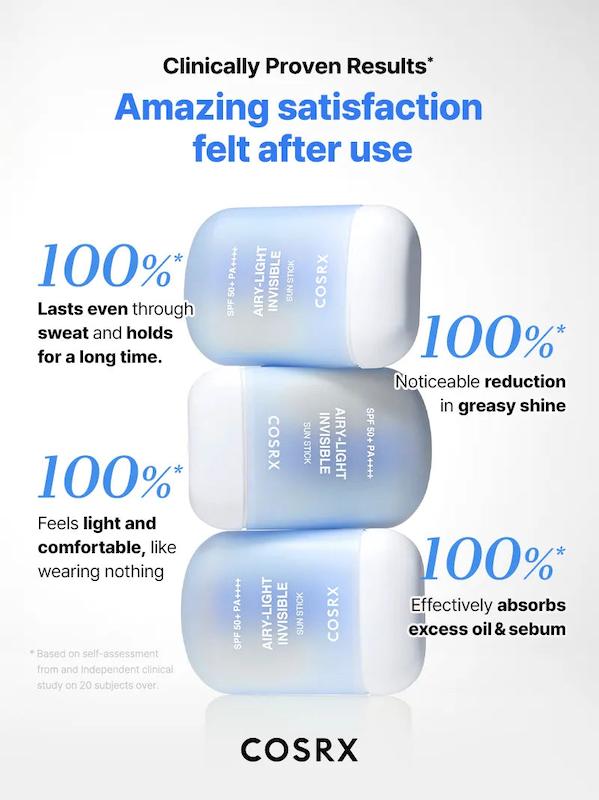 سان استیک کوزارکس SPF50+ با بافت سبک و نامرئی