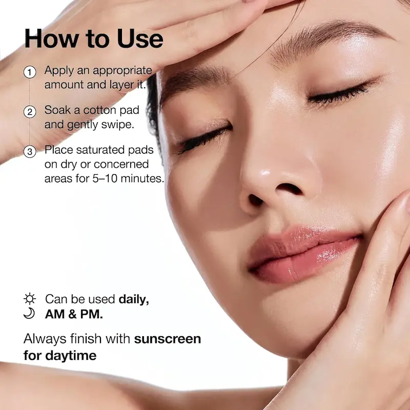 نحوه استفاده از تونر Anua PDRN 100 Hyaluronic Acid Booster