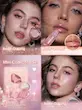 تست هایلایتر و بلش‌لایتر سایه چشم اکلیلی روغن لب رولری ست Crystal Intentions Small Rituals مدل Rose Quartz