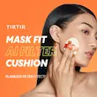 تست کوشن TIRTIR Mask Fit AI Filter Cushion با فینیش مات و پوشش بالا