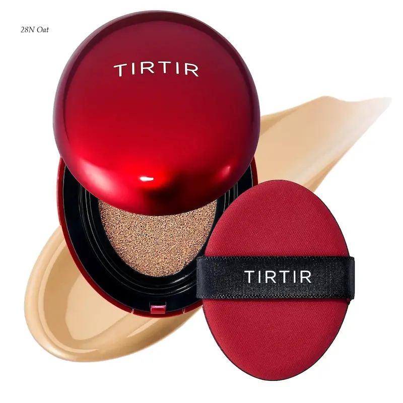 تست رنگ کوشن قرمز TIRTIR Mask Fit Red Cushion مدل 28N Oat