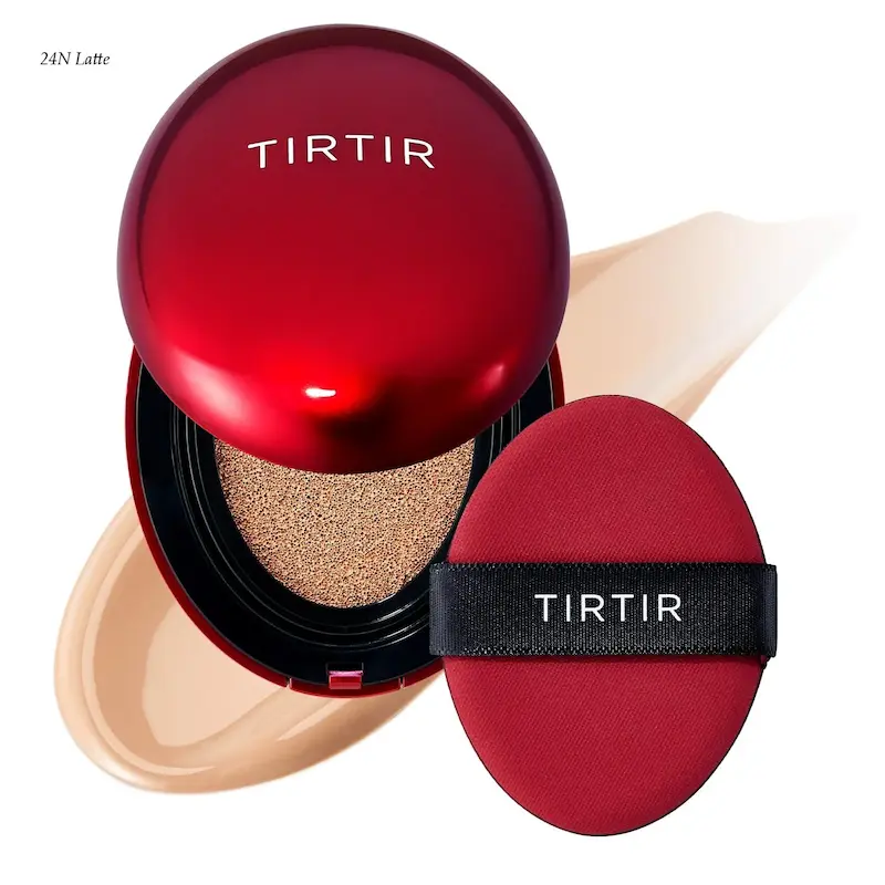 تست شید 24N Latte کوشن TIRTIR Mask Fit Red Cushion