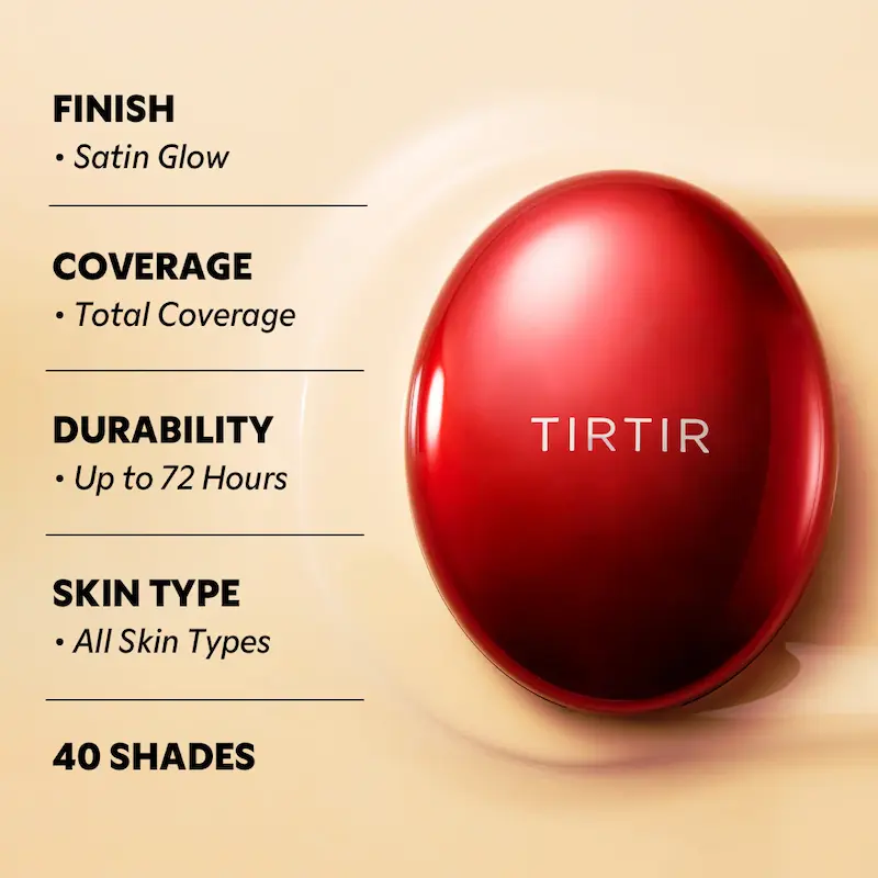 ویژگیهای TIRTIR Mask Fit Red Cushion 18g کوشن فاندیشن تیرتیر