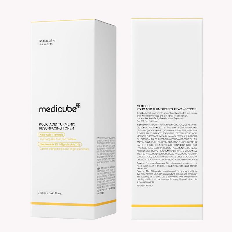 بسته بندی Medicube Kojic Acid Turmeric Resurfacing Toner 250ml