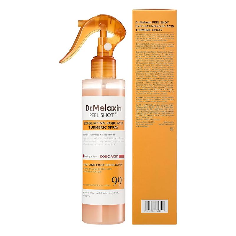 بسته بندی Dr.Melaxin Peel Shot Exfoliating Kojic Acid Turmeric Spray