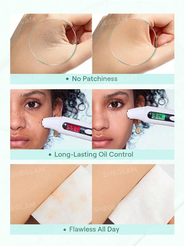 تست پرایمر Sheglam Pore Off روی پوست برای محو ظاهر منافذ