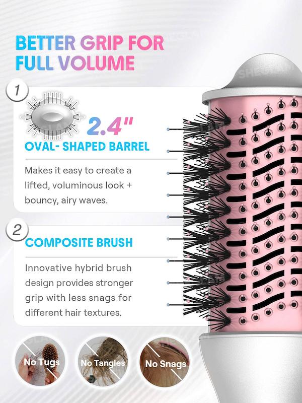 نمای نزدیک برس و دندانه‌های Cool Shield Blowout Brush Pro