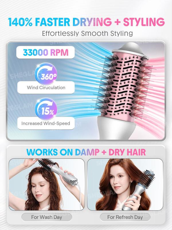 برس Cool Shield شیگلم برای صاف کردن و کاهش وز مو