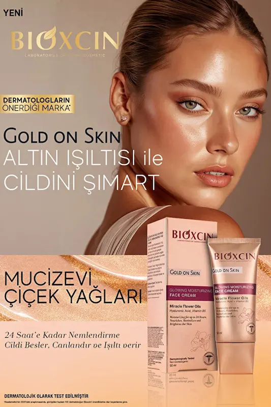 بافت سبک ژل کرم Bioxcin Gold On Skin برای آبرسانی و درخشش پوست