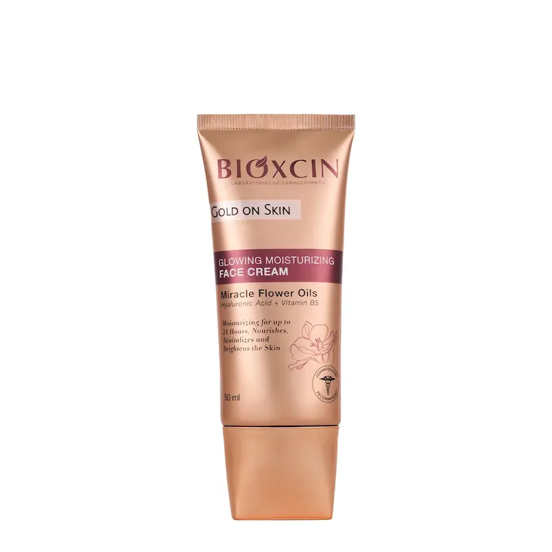 کرم مرطوب کننده و درخشان کننده صورت بیوکسین Gold On Skin 50 میلی لیتر