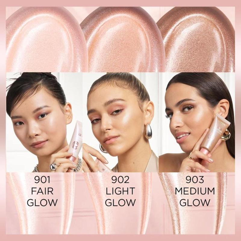 سوwatch رنگ های L'Oréal Lumi Glotion در سه تناژ 901 902 و 903
