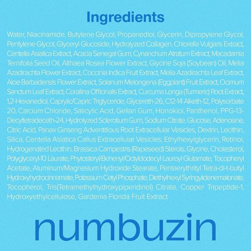 لیست ترکیبات سرم Numbuzin No.3 Blue Bio-Retinol Pore Refining Serum
