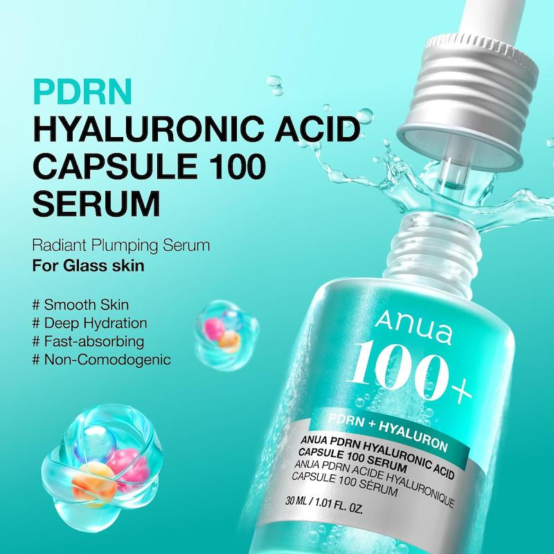 سرم PDRN هیالورونیک اسید آنوا 100+ به همراه جعبه محصول 30ml