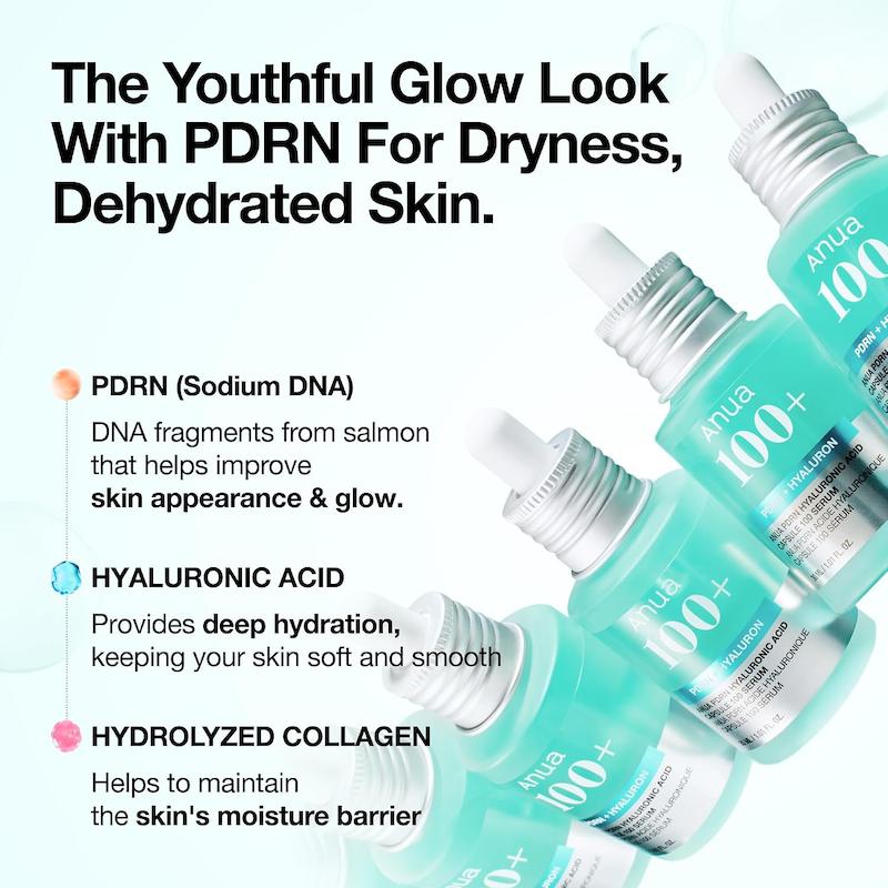 ترکیبات و عملکرد سرم ANUA PDRN Hyaluronic Acid Capsule 100 Serum