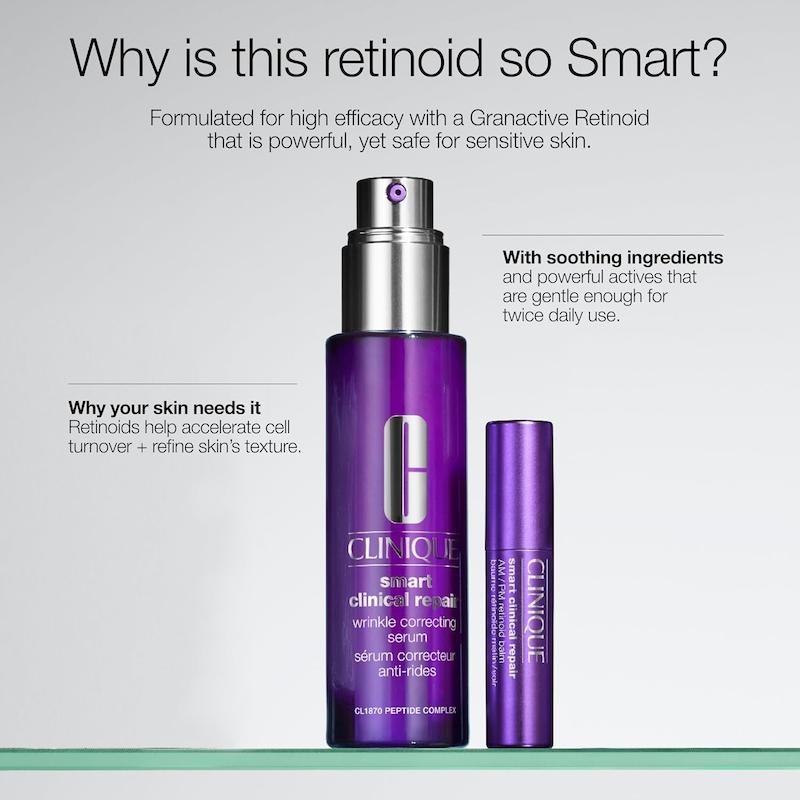 Clinique Smart Clinical Repair Wrinkle Correcting Serum 50ml رتینوئید و ترکیبات ضد چروک