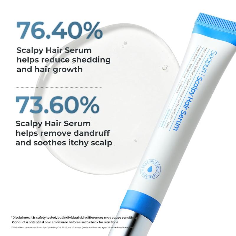 Seapuri Scalpy Hair Serum 20ml نتایج کاهش ریزش و تقویت پوست سر