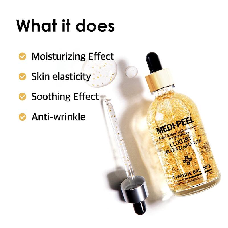 ویژگی‌ها و مزایای آمپول MEDIPEEL Luxury 24K Gold برای مراقبت از پوست