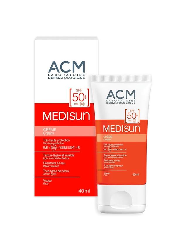 ضد آفتاب ACM MEDISUN SPF50+ در کنار نسخه‌های دیگر محصول