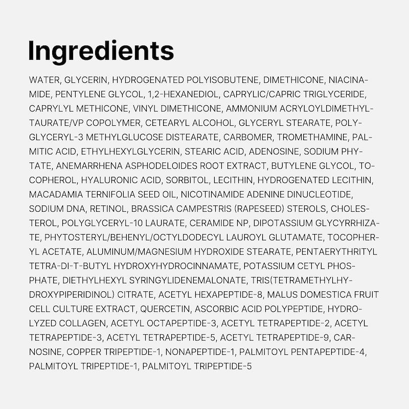 ترکیبات کرم MEDICUBE PDRN Collagen Gua Sha Neck Wrinkle Cream 90g