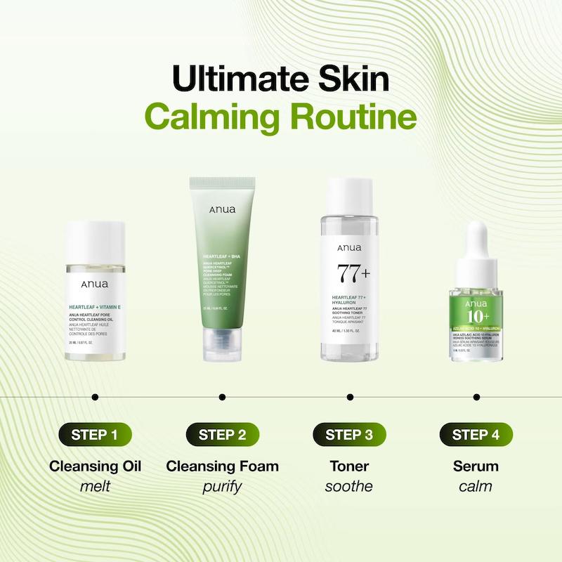 روتین مراقبت از پوست با محصولات ANUA Calming Skin Discovery Set
