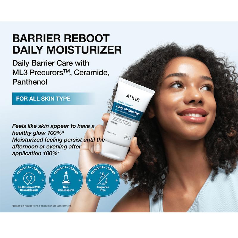 معرفی Anua Barrier Reboot Daily Moisturizer با پانتنول و فناوری Airysilk برای آبرسانی روزانه