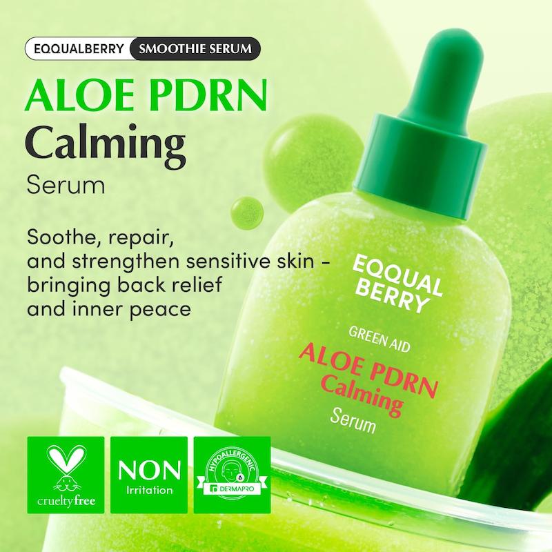 EQQUALBERRY Green Aid Aloe PDRN Calming Serum سرم آلوئه PDRN سبز