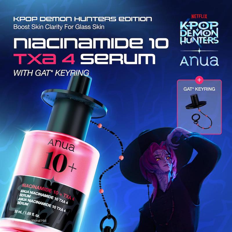 2. سرم نیاسینامید 10 درصد و ترانگزامیک اسید 4 درصد ANUA KPOP DEMON HUNTERS 50ml
