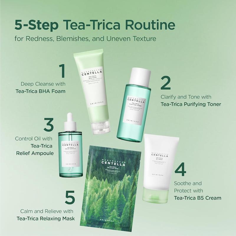 روتین مراقبت از پوست Tea-Trica با محصولات SKIN1004