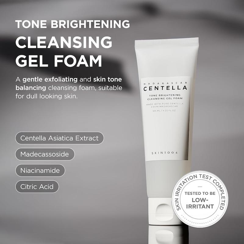 ژل فوم پاک کننده و روشن کننده SKIN1004 Tone Brightening با فرمول پاکسازی ملایم