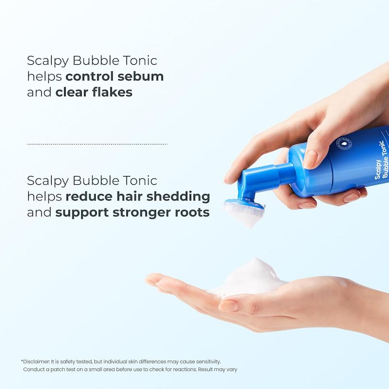نحوه استفاده از تونیک کف دار سی پوری Scalpy Bubble Tonic روی پوست سر
