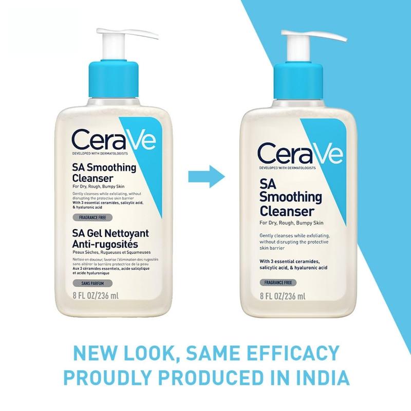 شکل قدیم و جدید CeraVe SA Smoothing Cleanser 236ml 