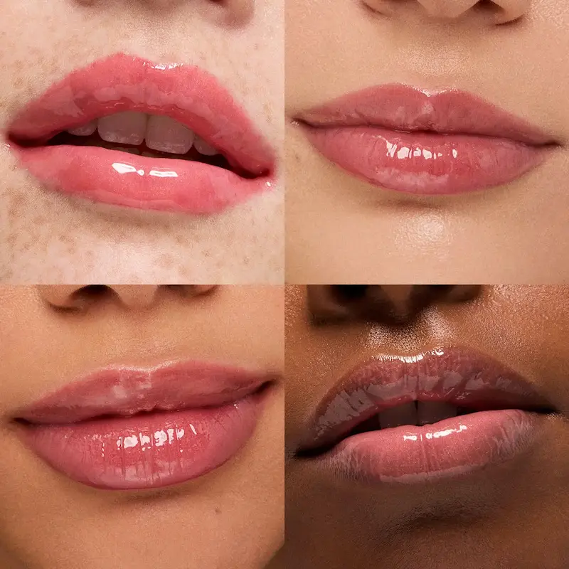تست رنگ 02 Lips Don't Lie از KIKO 3D Hydra Xtreme Lipgloss روی لب