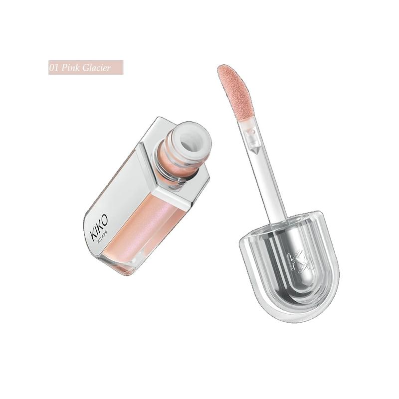 KIKO 3D Hydra Xtreme Lipgloss رنگ 01 Pink Glacier همراه با اپلیکاتور