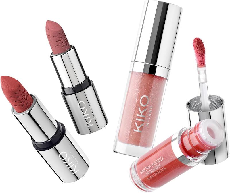 KIKO Milano Unlimited Double Touch نمای اپلیکاتور و بسته‌بندی محصول لب دوطرفه و رژ لب Snow-Kissed Holiday کیکو میلانو