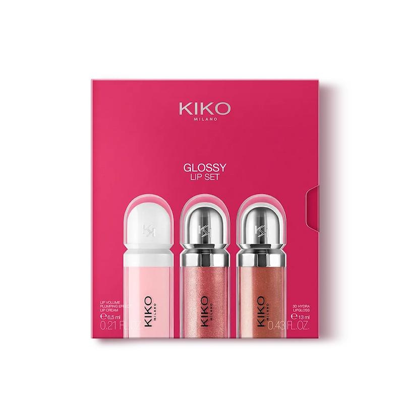 ست KIKO Milano Glossy Lip Set شامل دو 3D Hydra Lipgloss و یک Lip Volume 01