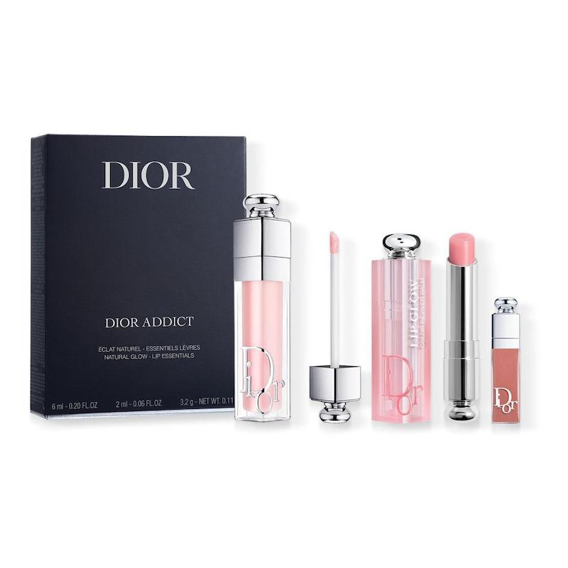 ست سه تکه Dior Addict Natural Glow Lip Essentials شامل Lip Glow، Lip Glow Oil و Lip Maximizer در رنگ 001 Pink