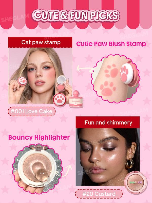 محصولات آرایش صورت SHEGLAM Life Is Sweet شامل رژگونه و هایلایتر