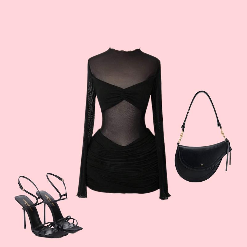 پیراهن تورکش آستین دار