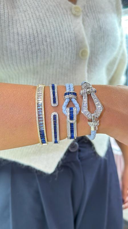 دستبند مولتی‌کالر یاقوت کبود