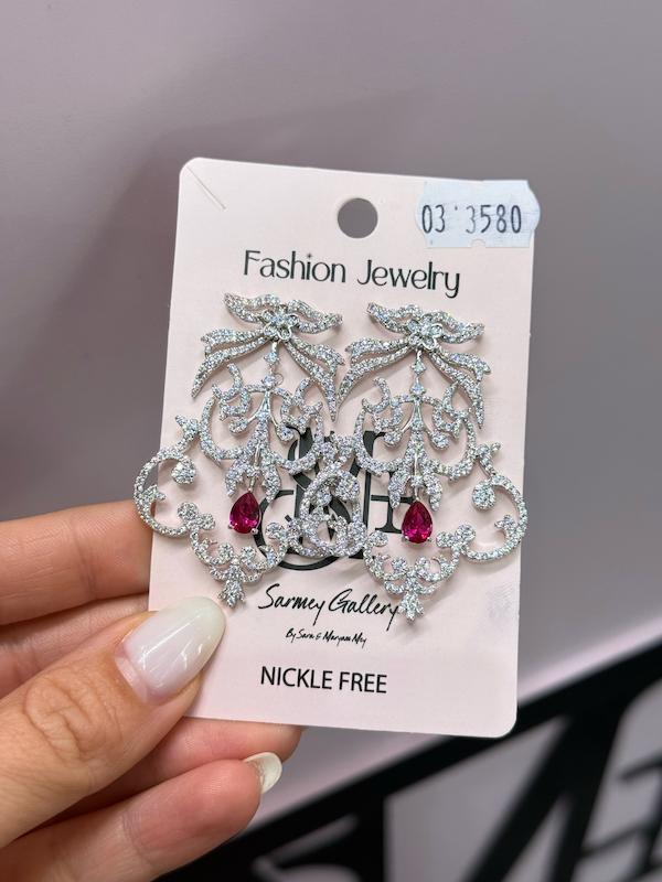 گوشواره جواهري سايز متوسط